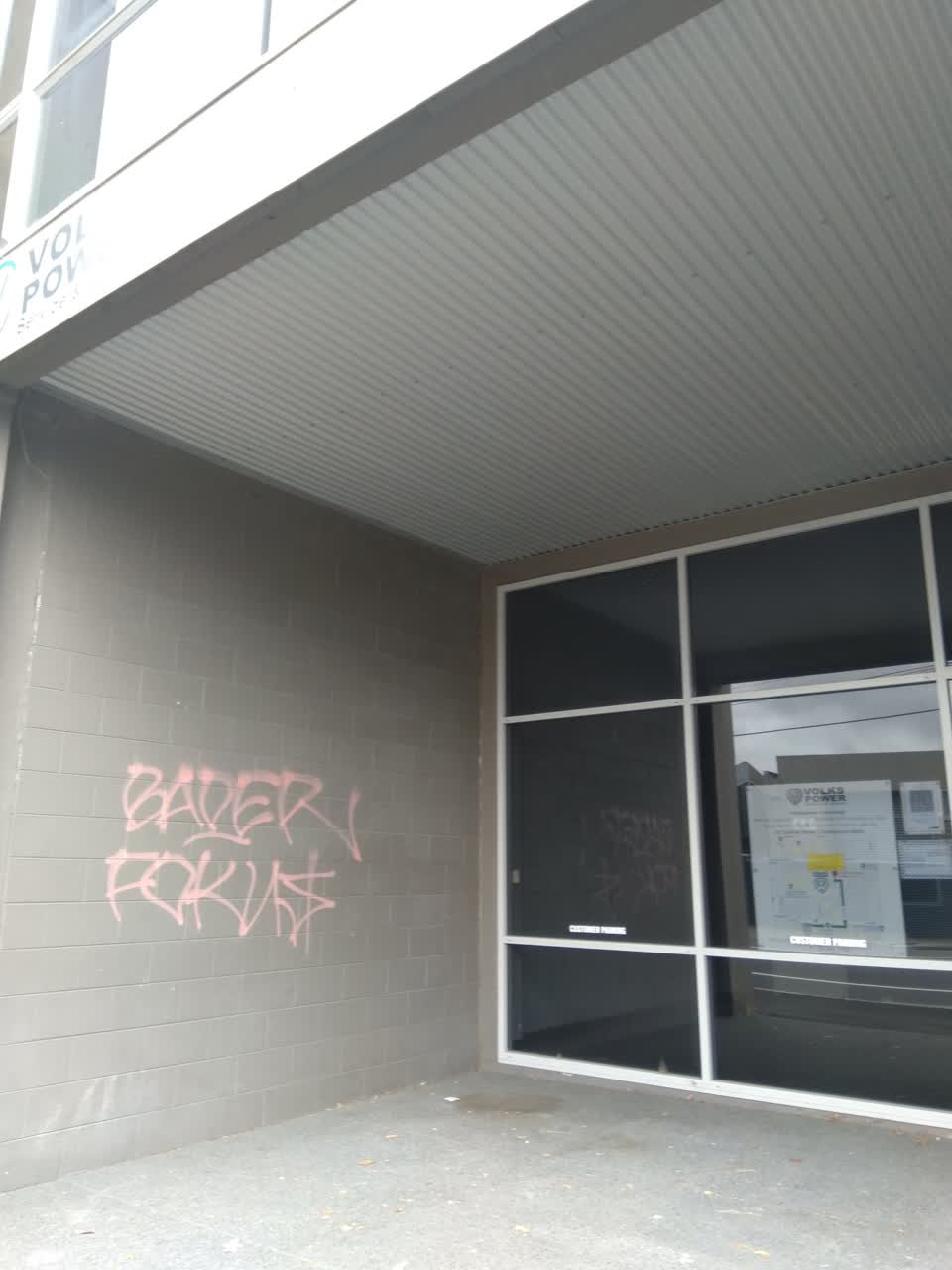 The photograph attached to this graffiti report