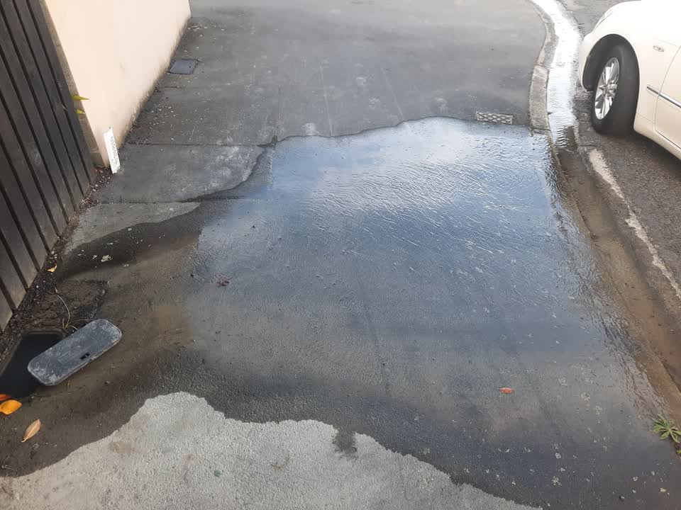 The photograph attached to this water leak report
