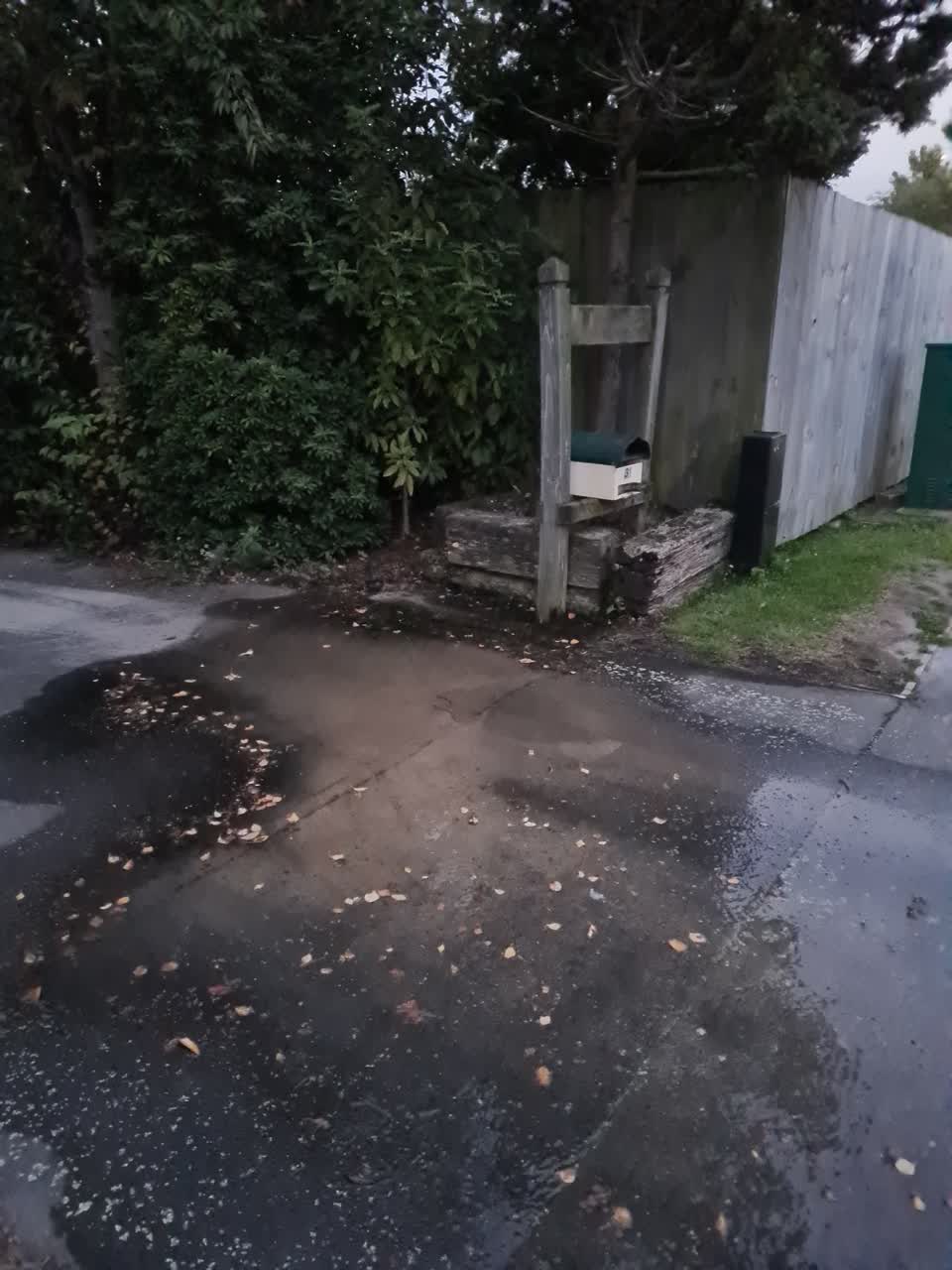 The photograph attached to this water leak report