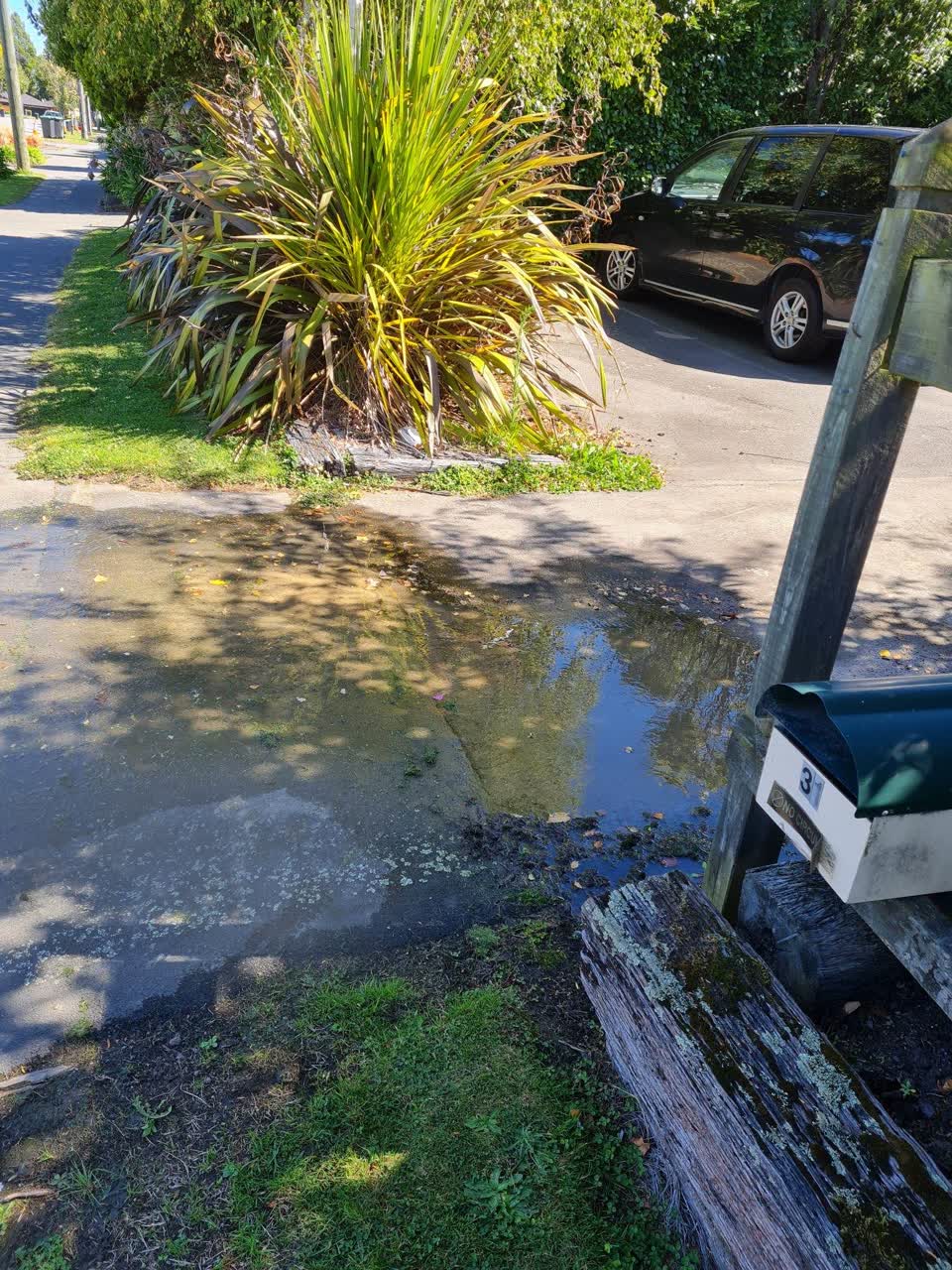 The photograph attached to this water leak report