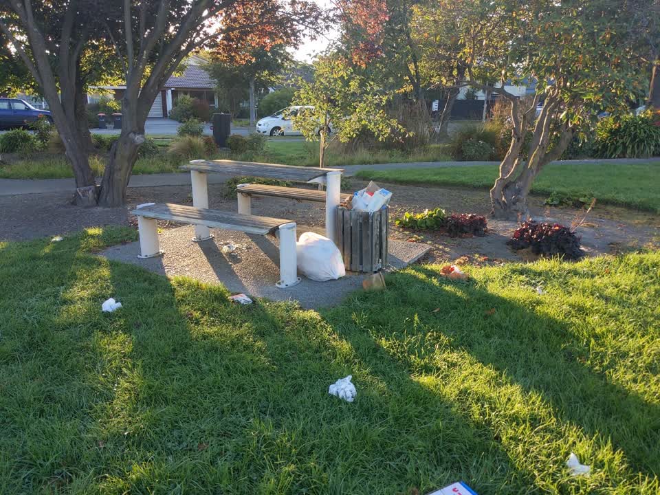 The photograph attached to this rubbish/recycling report