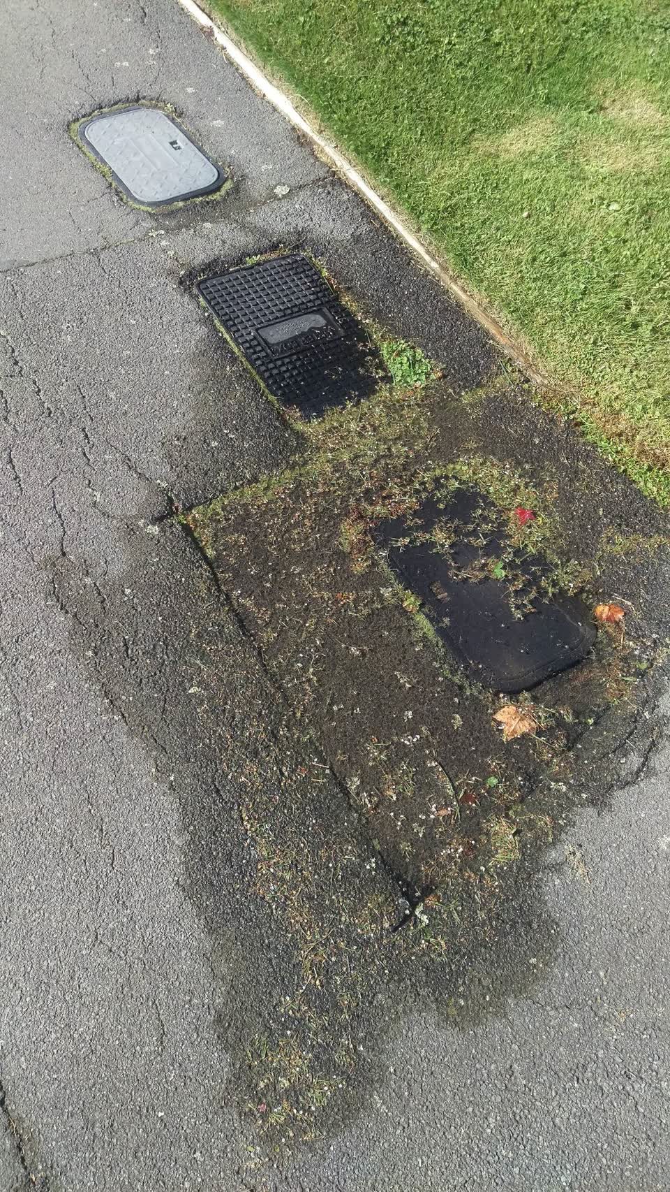 The photograph attached to this water leak report