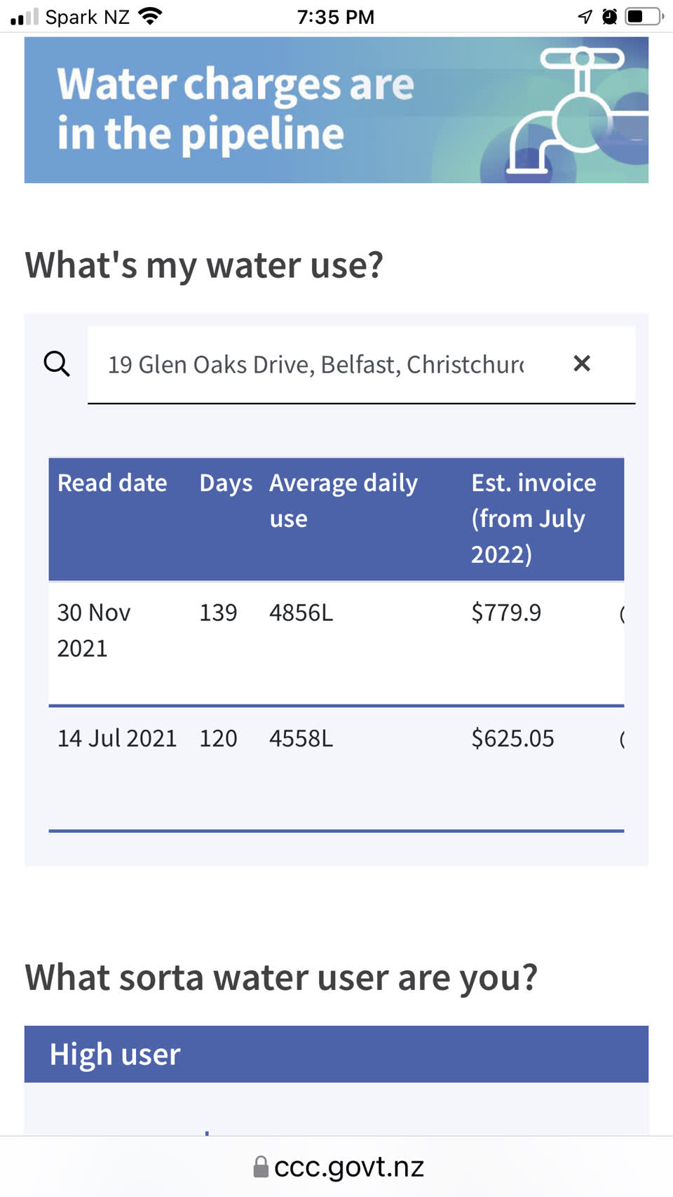 The photograph attached to this water leak report