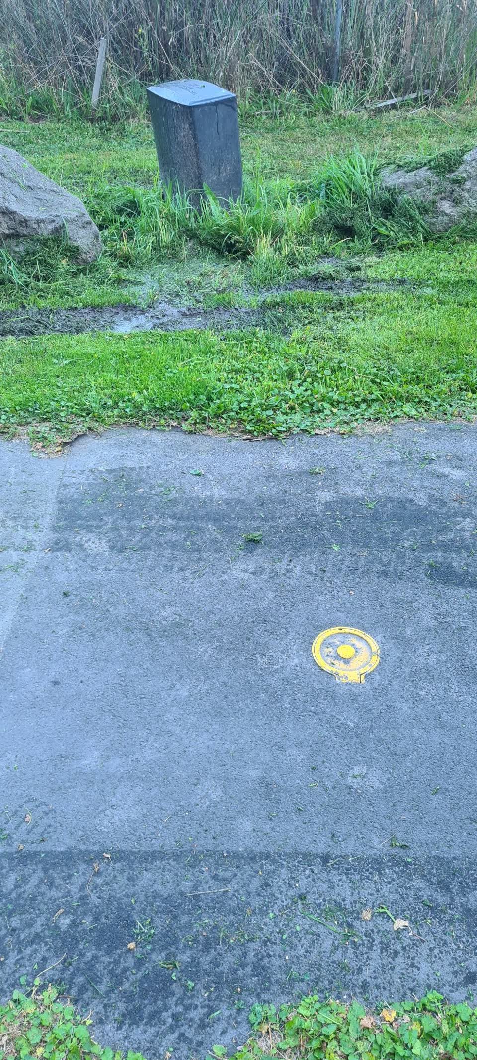 The photograph attached to this water leak report