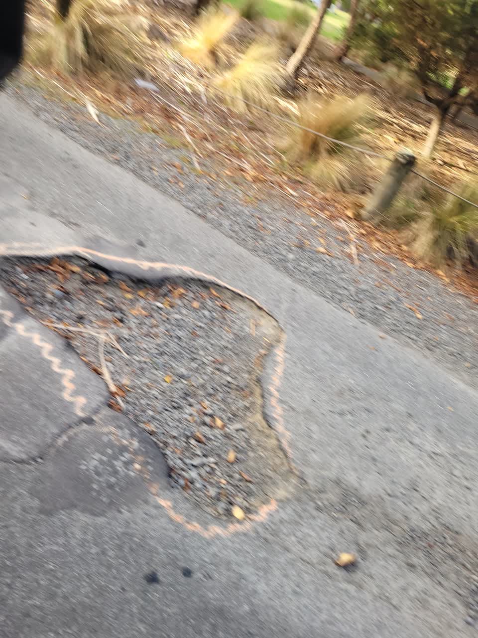 The photograph attached to this roading/streets report