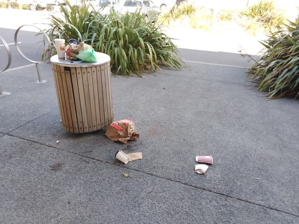 The photograph attached to this rubbish/recycling report