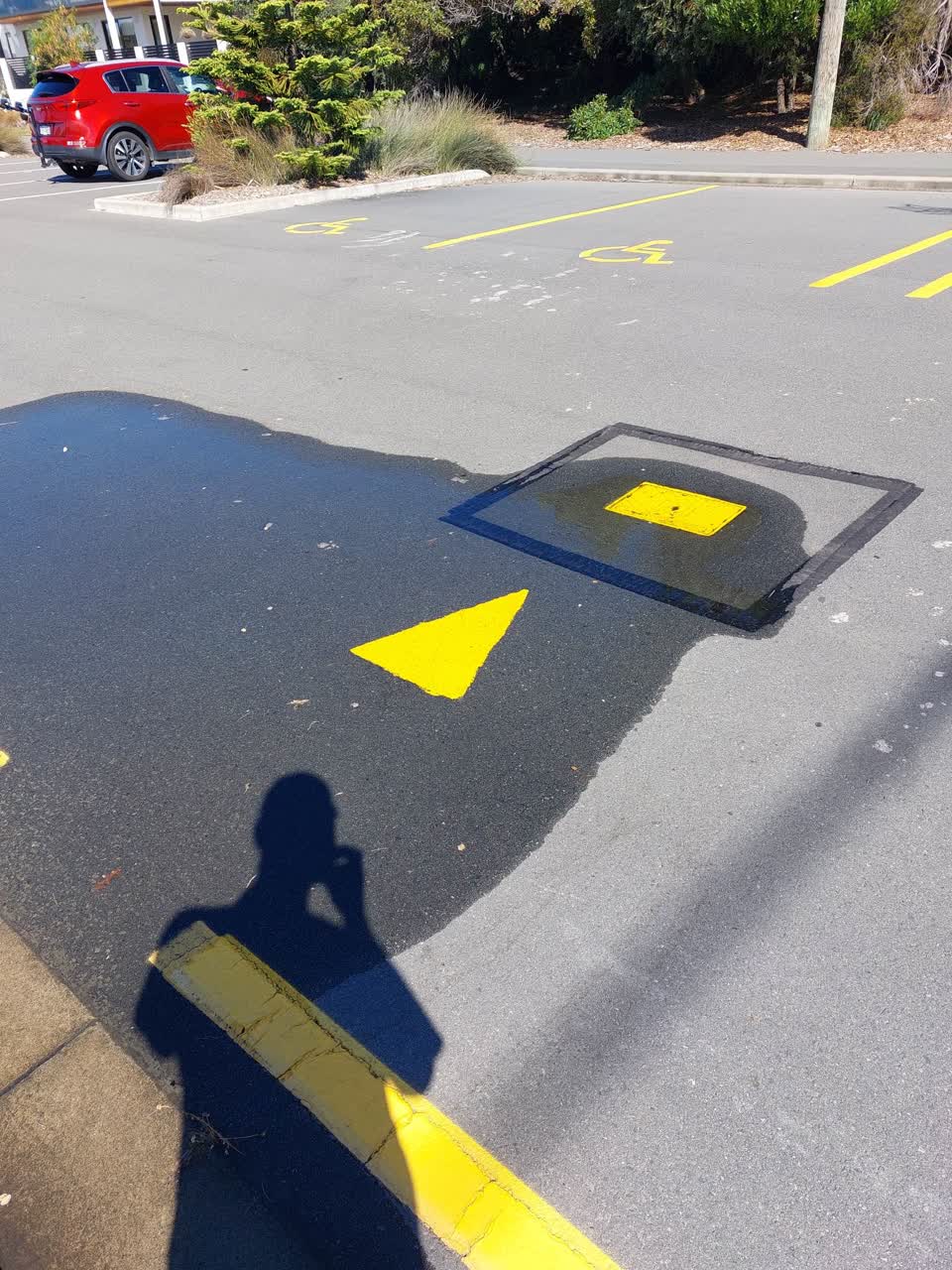 The photograph attached to this water leak report