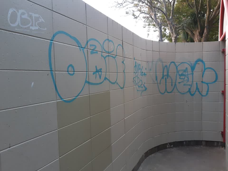 The photograph attached to this graffiti report