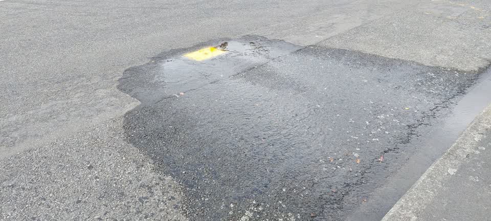 The photograph attached to this water leak report