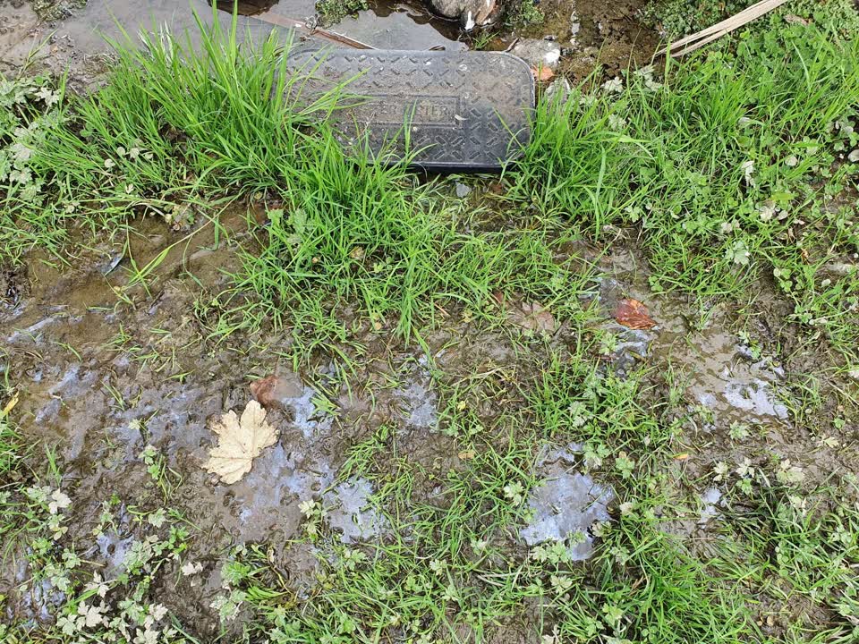 The photograph attached to this water leak report