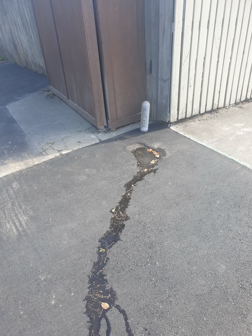 The photograph attached to this water leak report