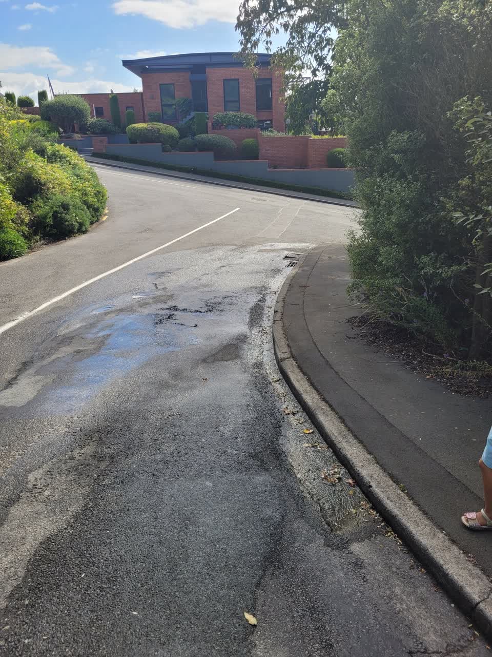 The photograph attached to this water leak report