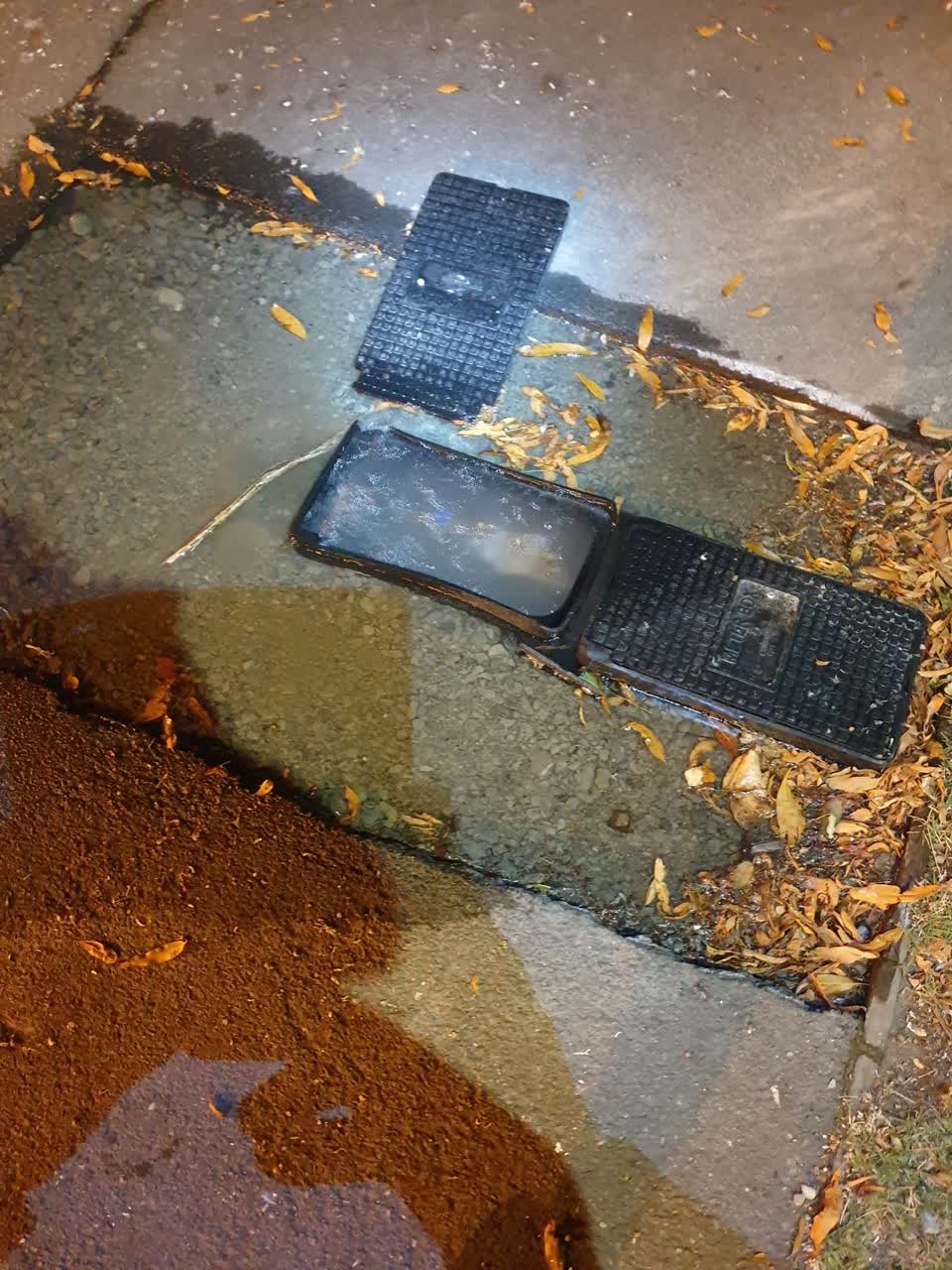The photograph attached to this water leak report