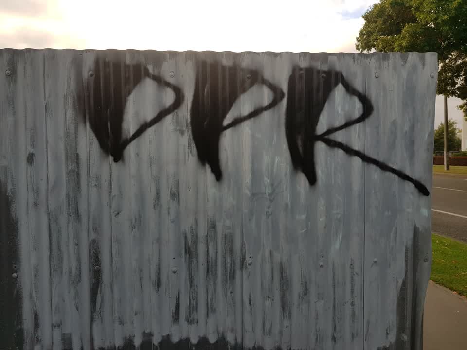 The photograph attached to this graffiti report