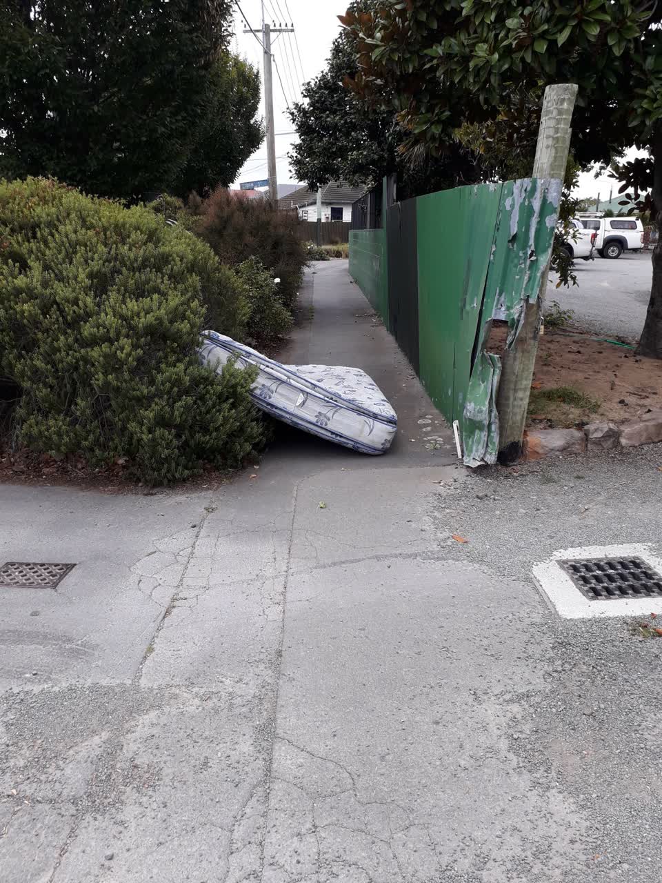 The photograph attached to this rubbish/recycling report