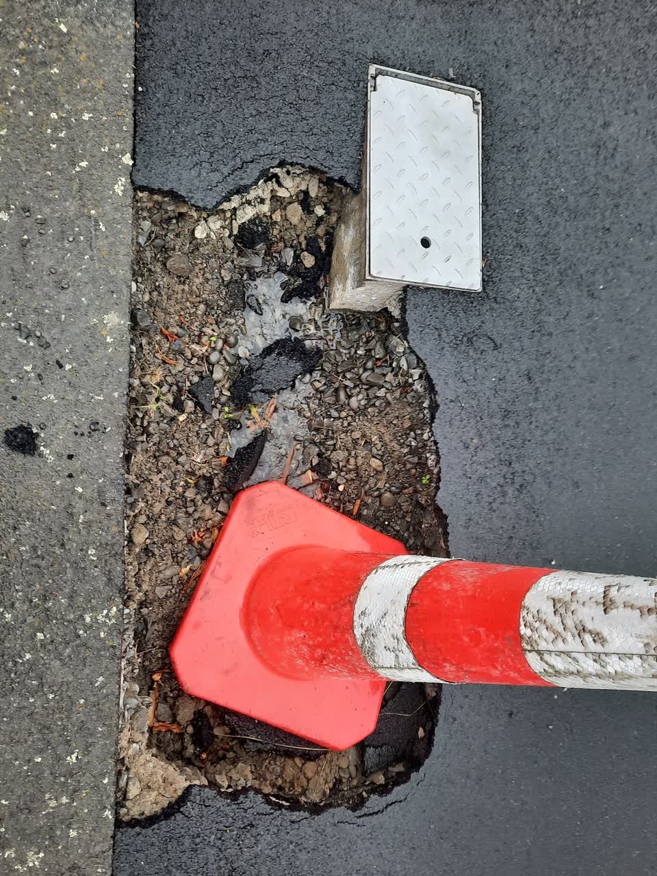 The photograph attached to this water leak report