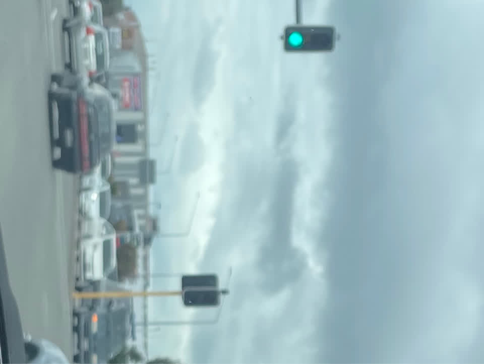 The photograph attached to this street light outage report