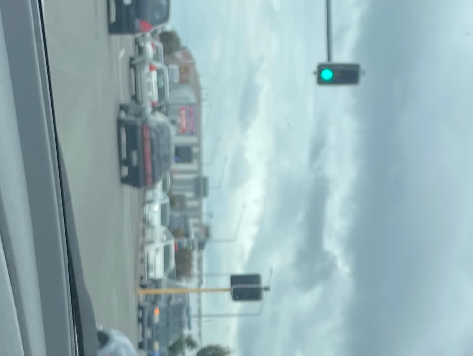 The photograph attached to this street light outage report