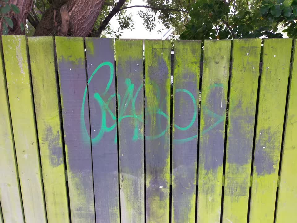 The photograph attached to this graffiti report
