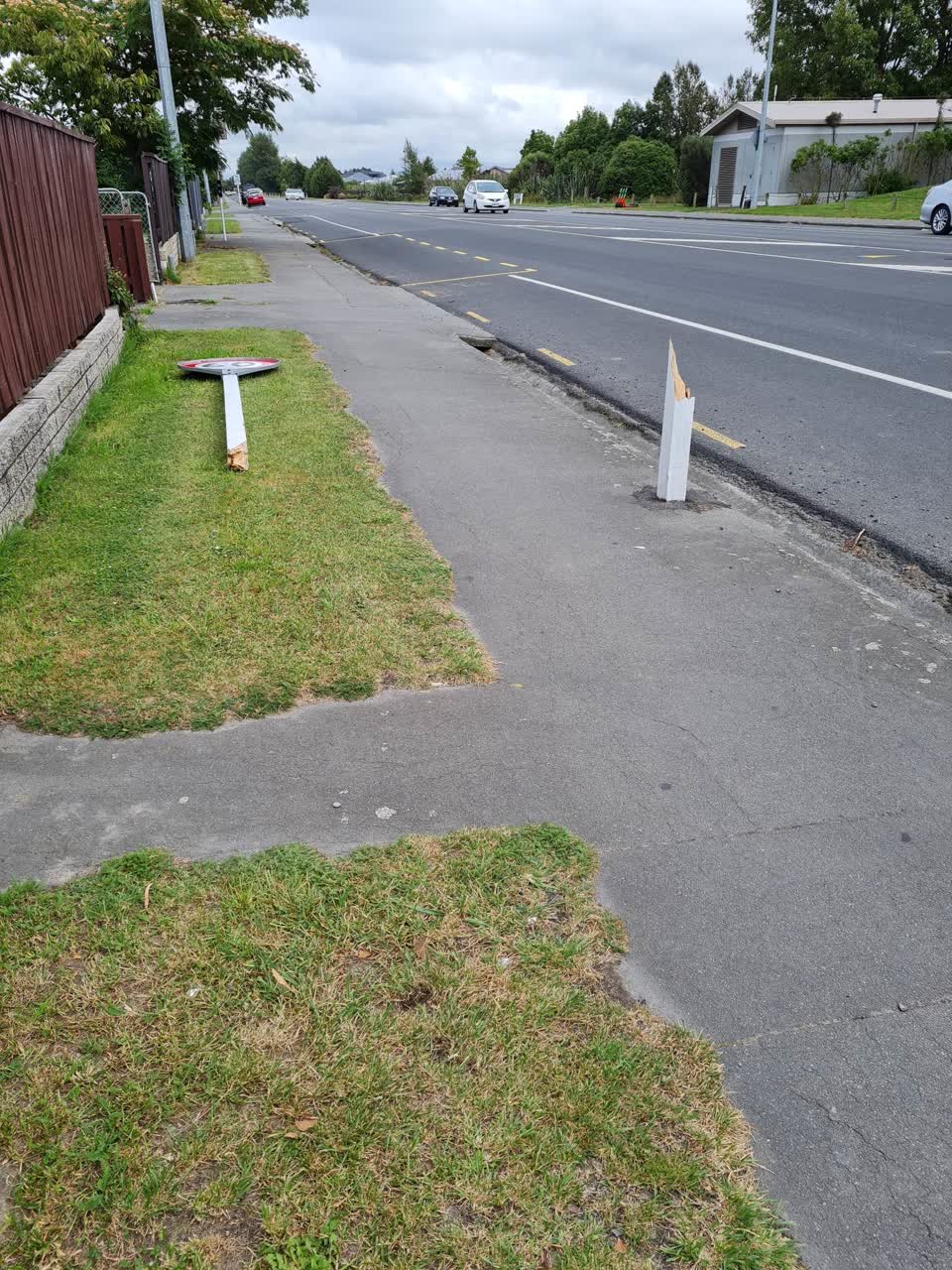 The photograph attached to this roading/streets report