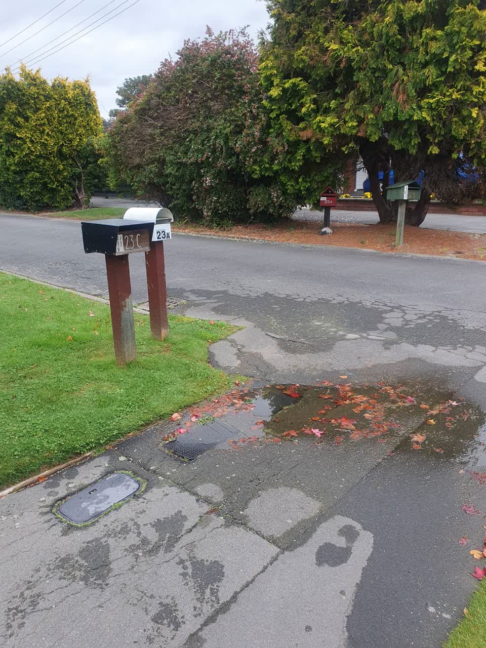 The photograph attached to this water leak report
