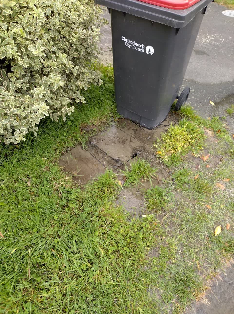 The photograph attached to this water leak report