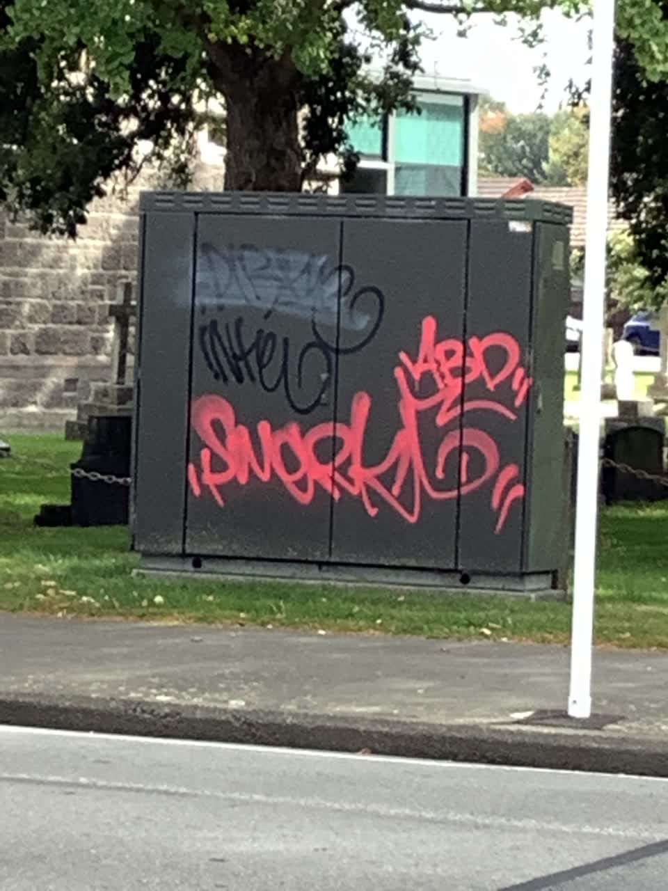 The photograph attached to this graffiti report