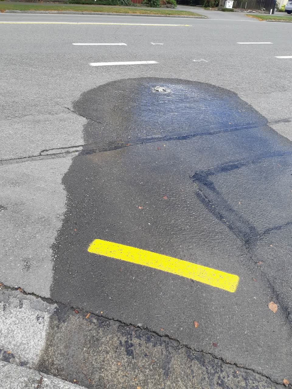 The photograph attached to this water leak report