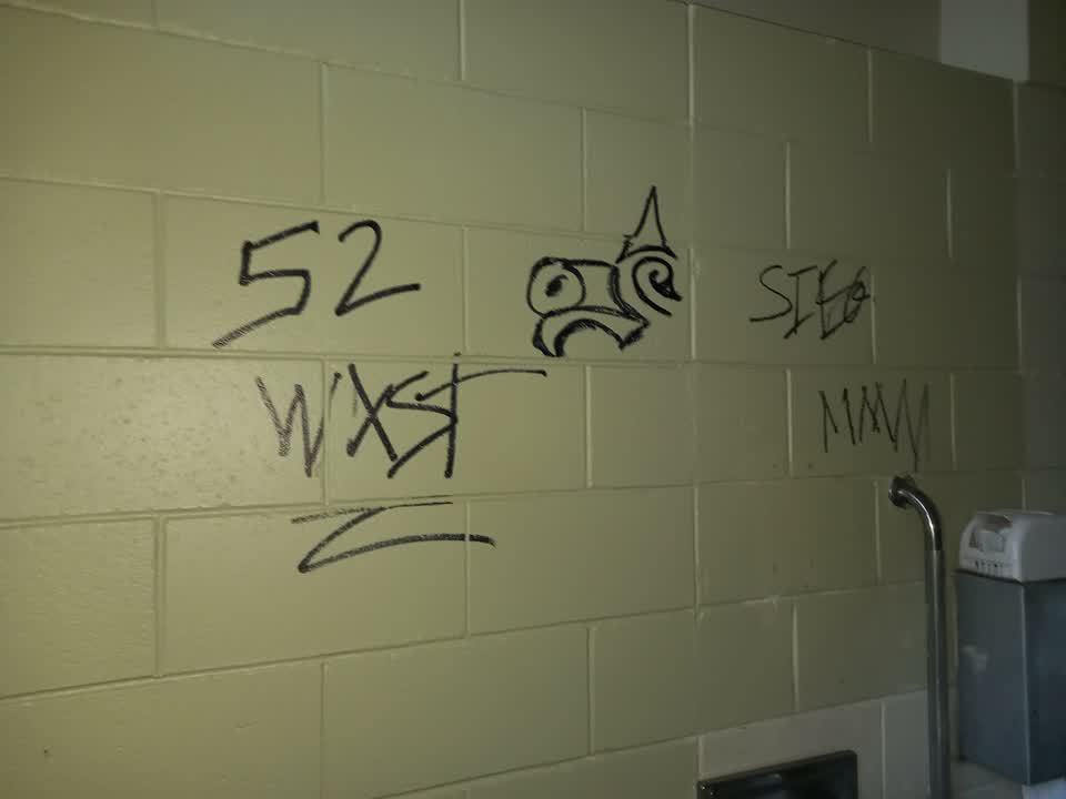 The photograph attached to this graffiti report