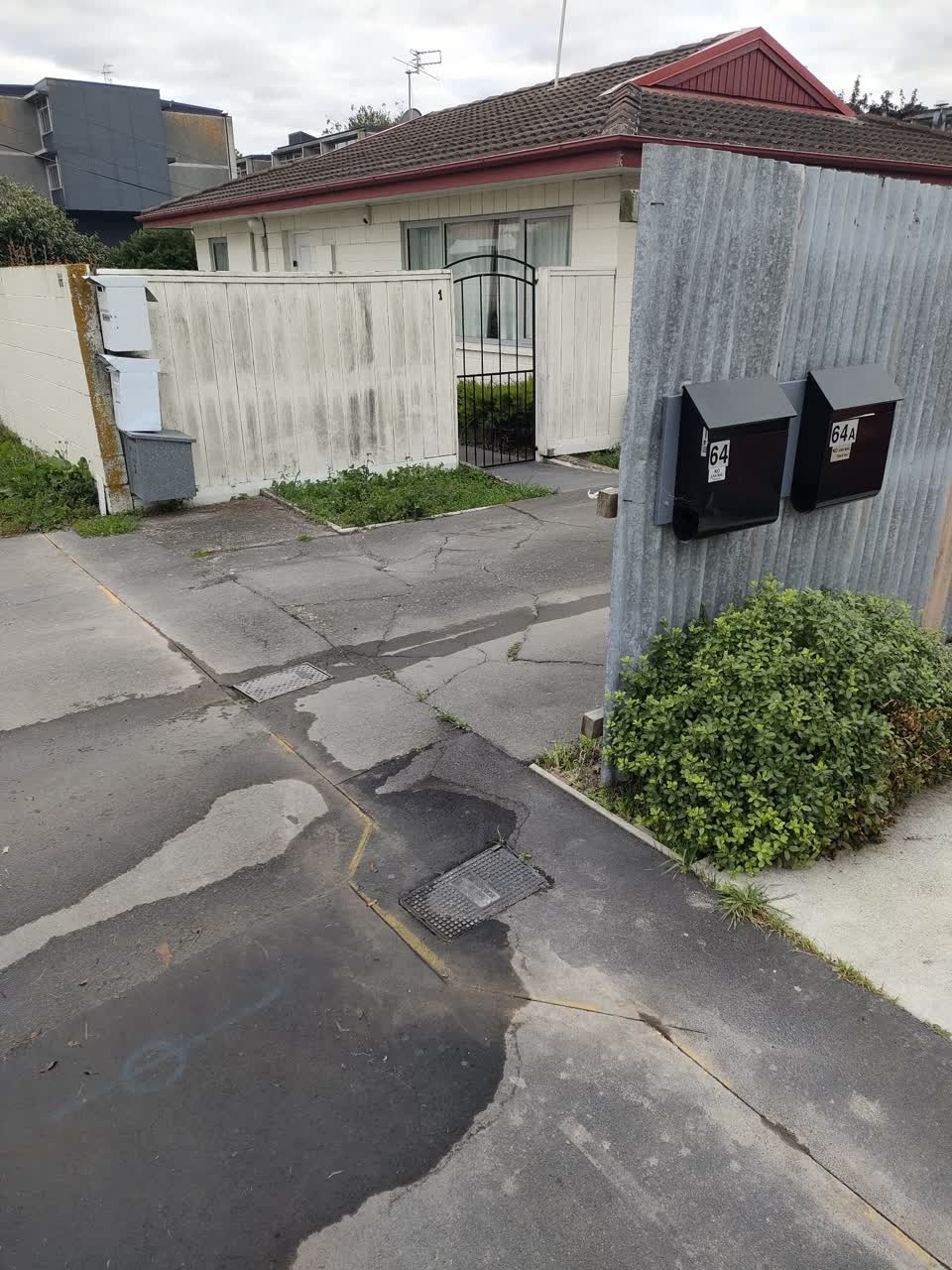 The photograph attached to this water leak report