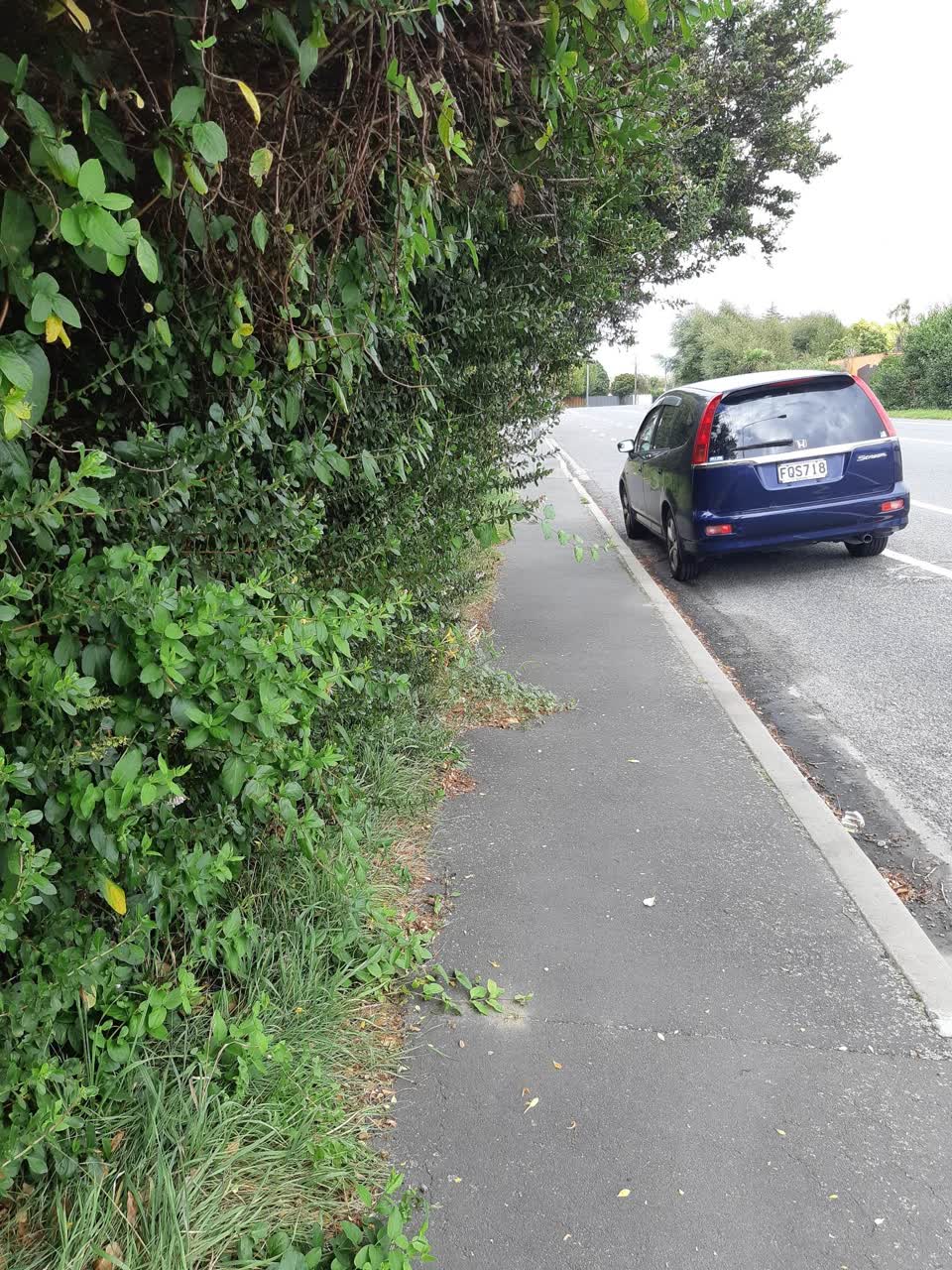 The photograph attached to this roading/streets report