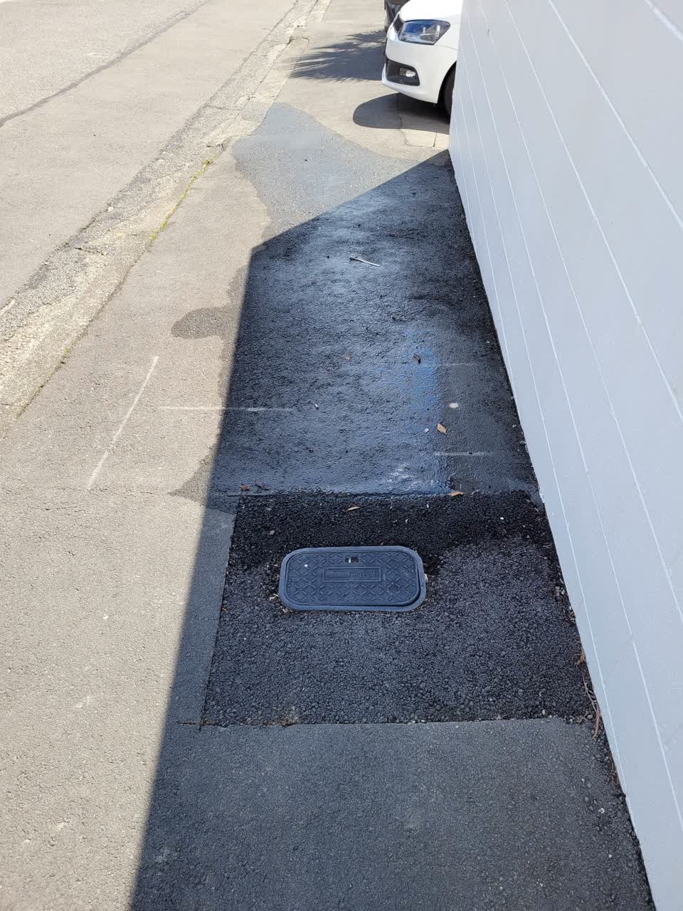 The photograph attached to this water leak report