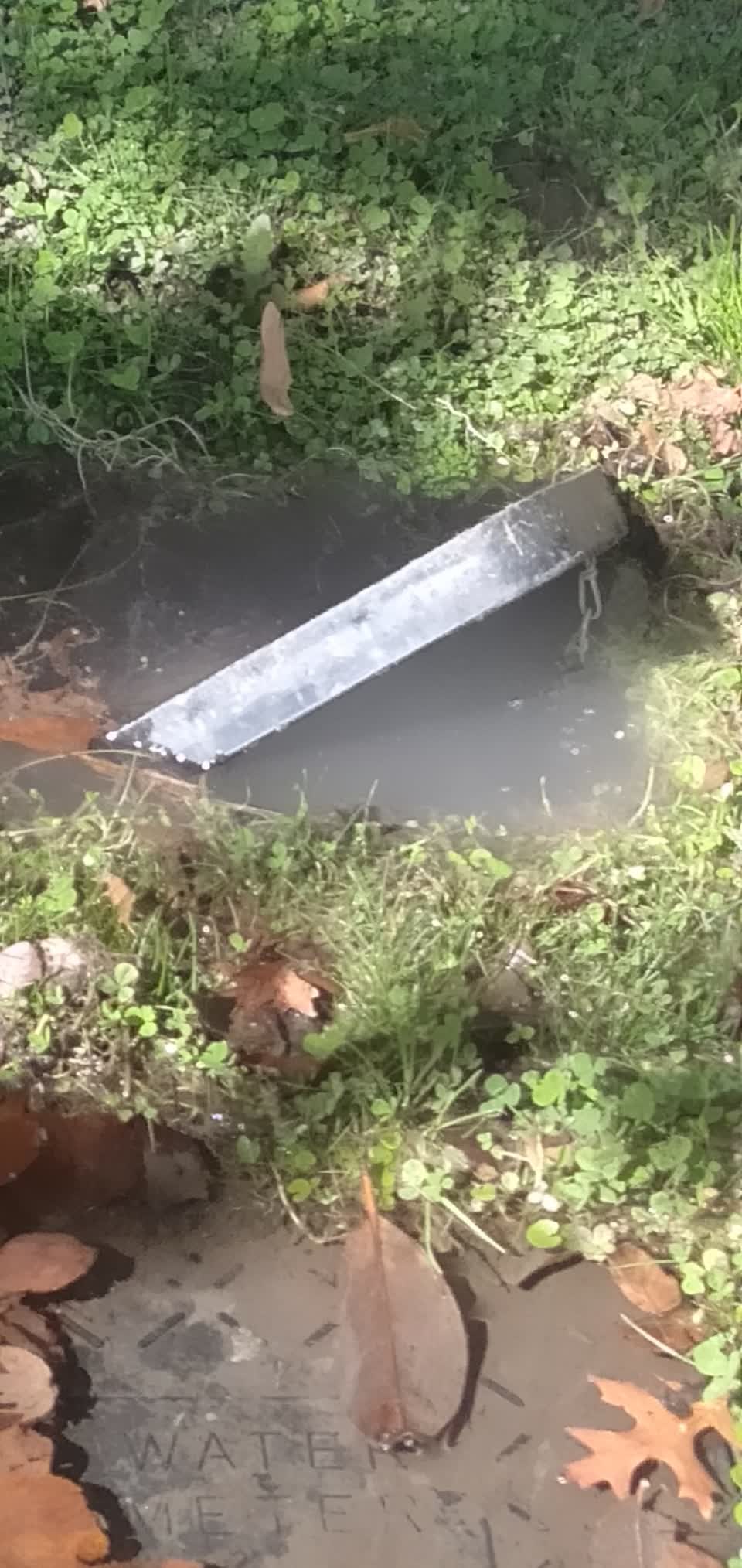 The photograph attached to this water leak report