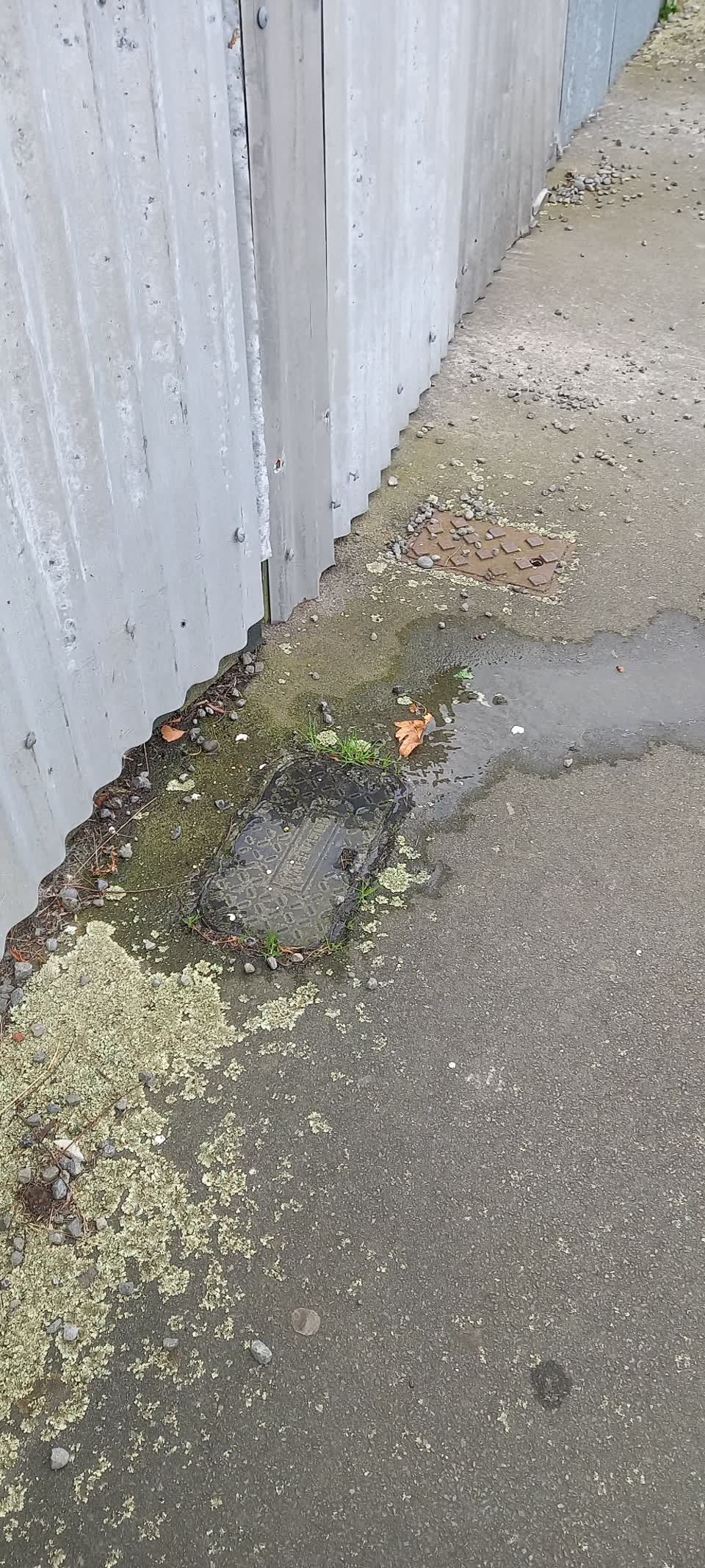 The photograph attached to this water leak report