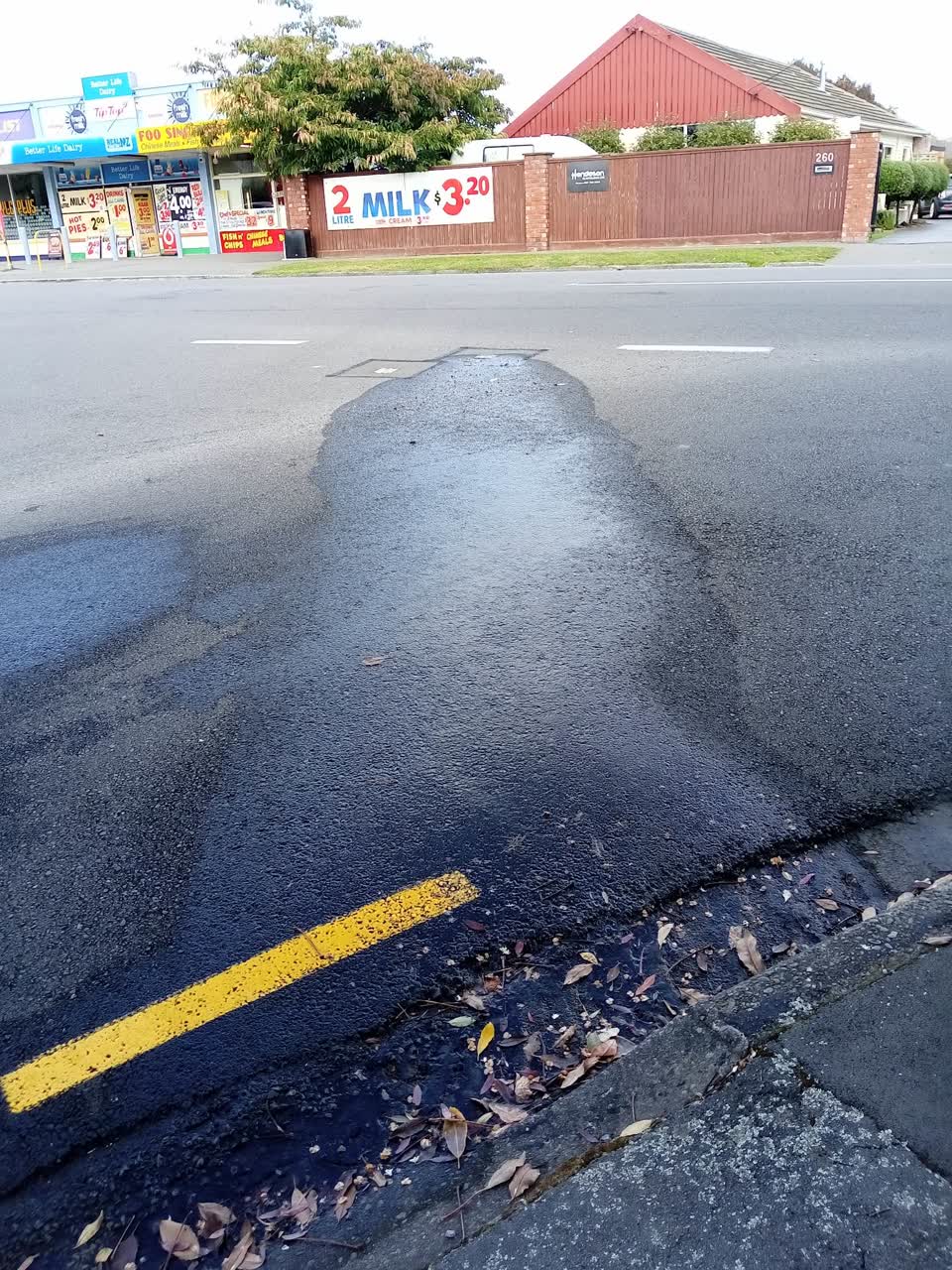 The photograph attached to this water leak report