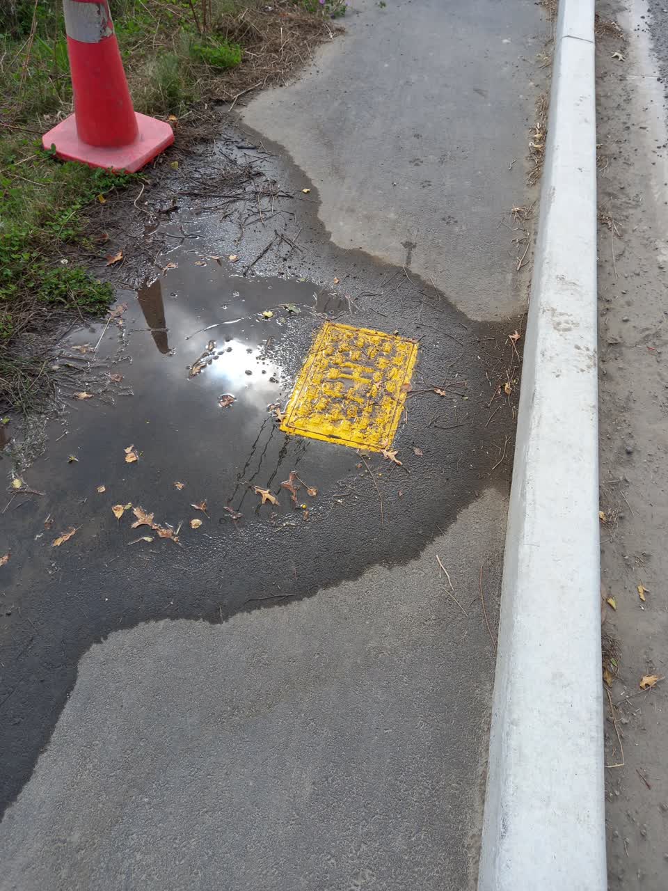 The photograph attached to this water leak report