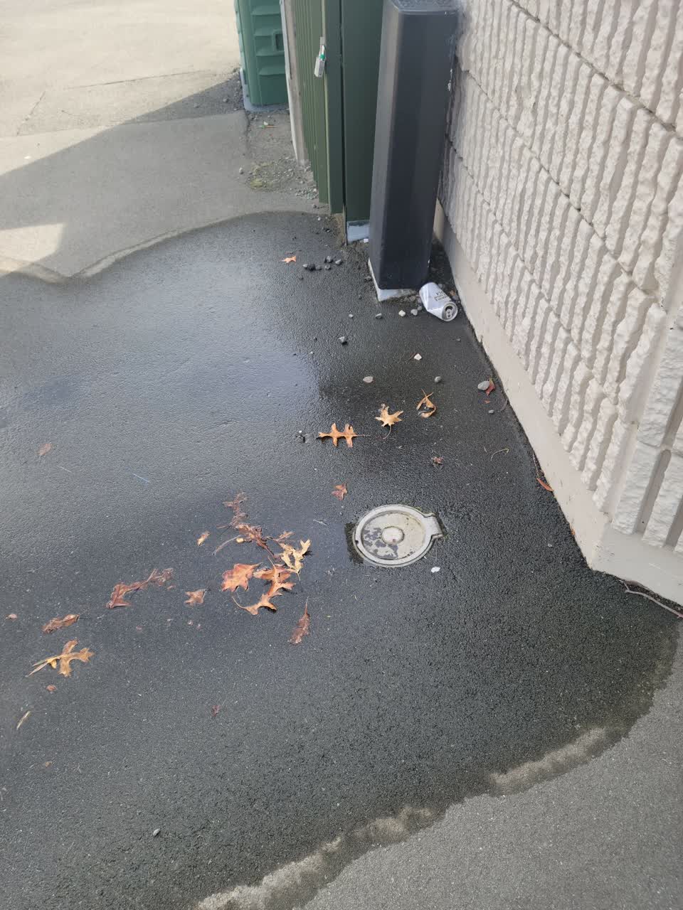 The photograph attached to this water leak report