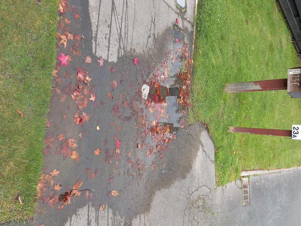 The photograph attached to this water leak report