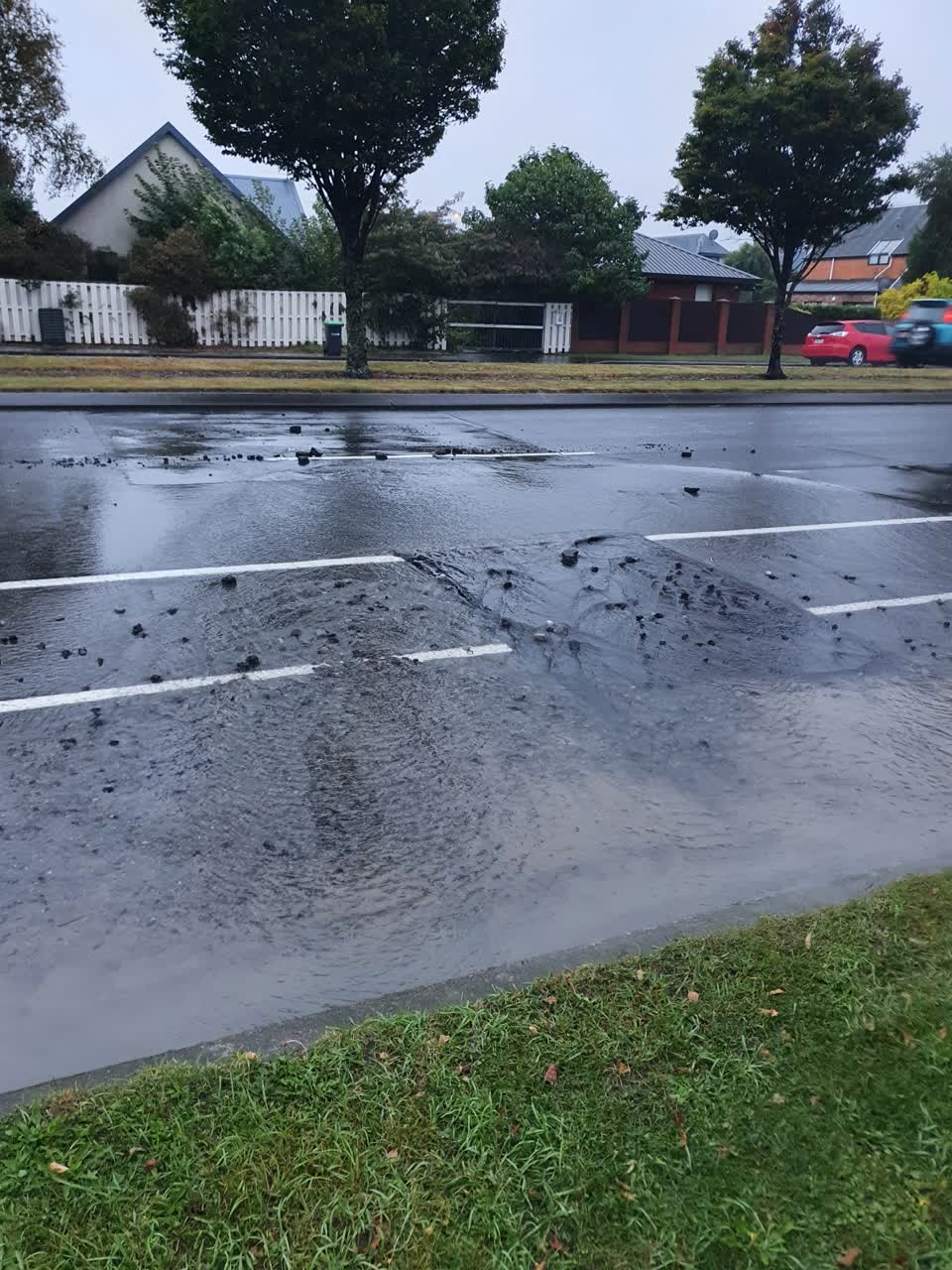 The photograph attached to this water leak report