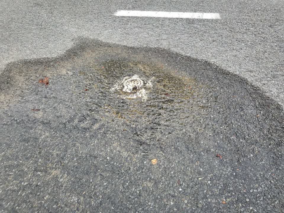 The photograph attached to this water leak report