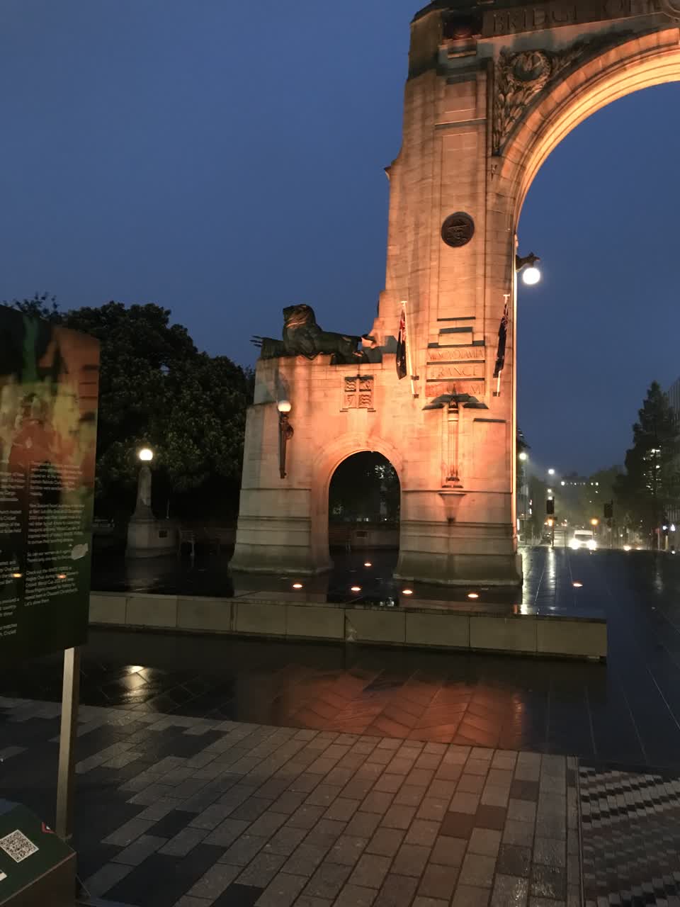 The photograph attached to this street light outage report