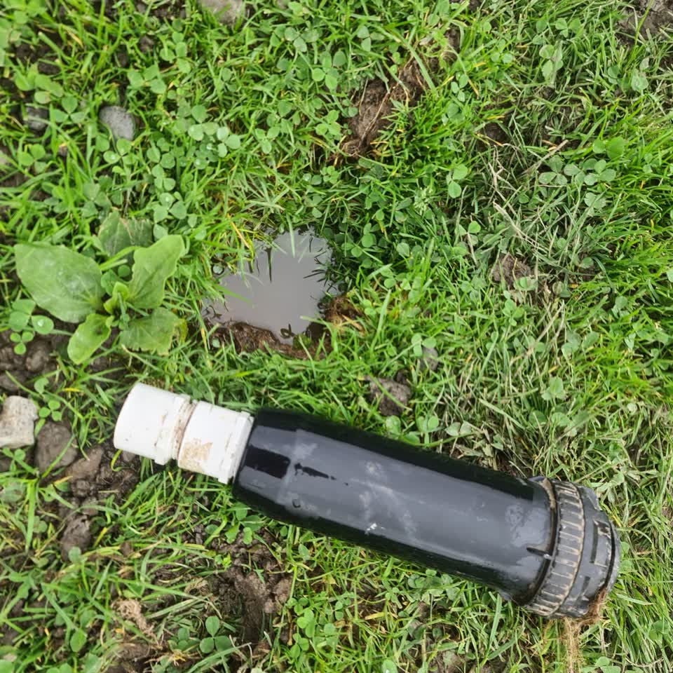The photograph attached to this water leak report