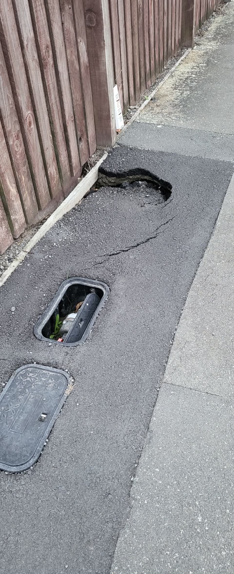 The photograph attached to this roading/streets report