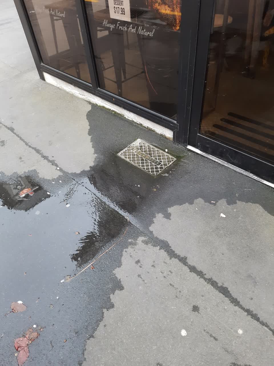 The photograph attached to this water leak report