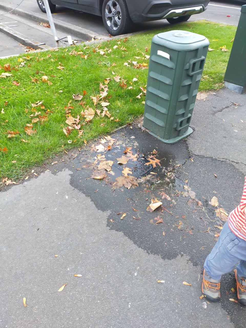 The photograph attached to this water leak report
