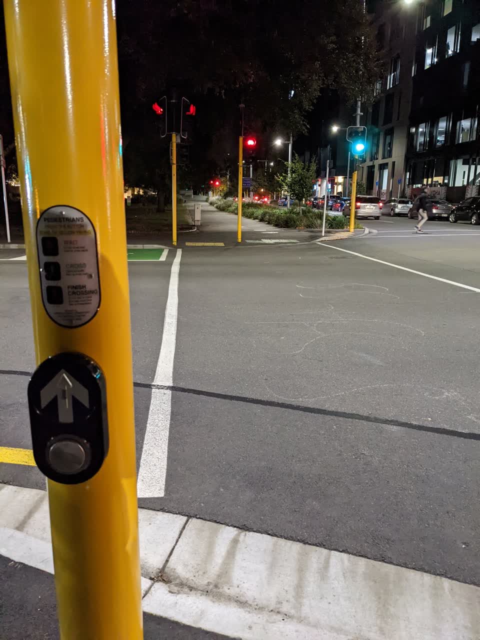 The photograph attached to this street light outage report