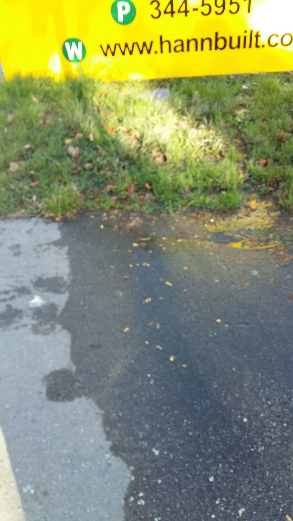 The photograph attached to this water leak report