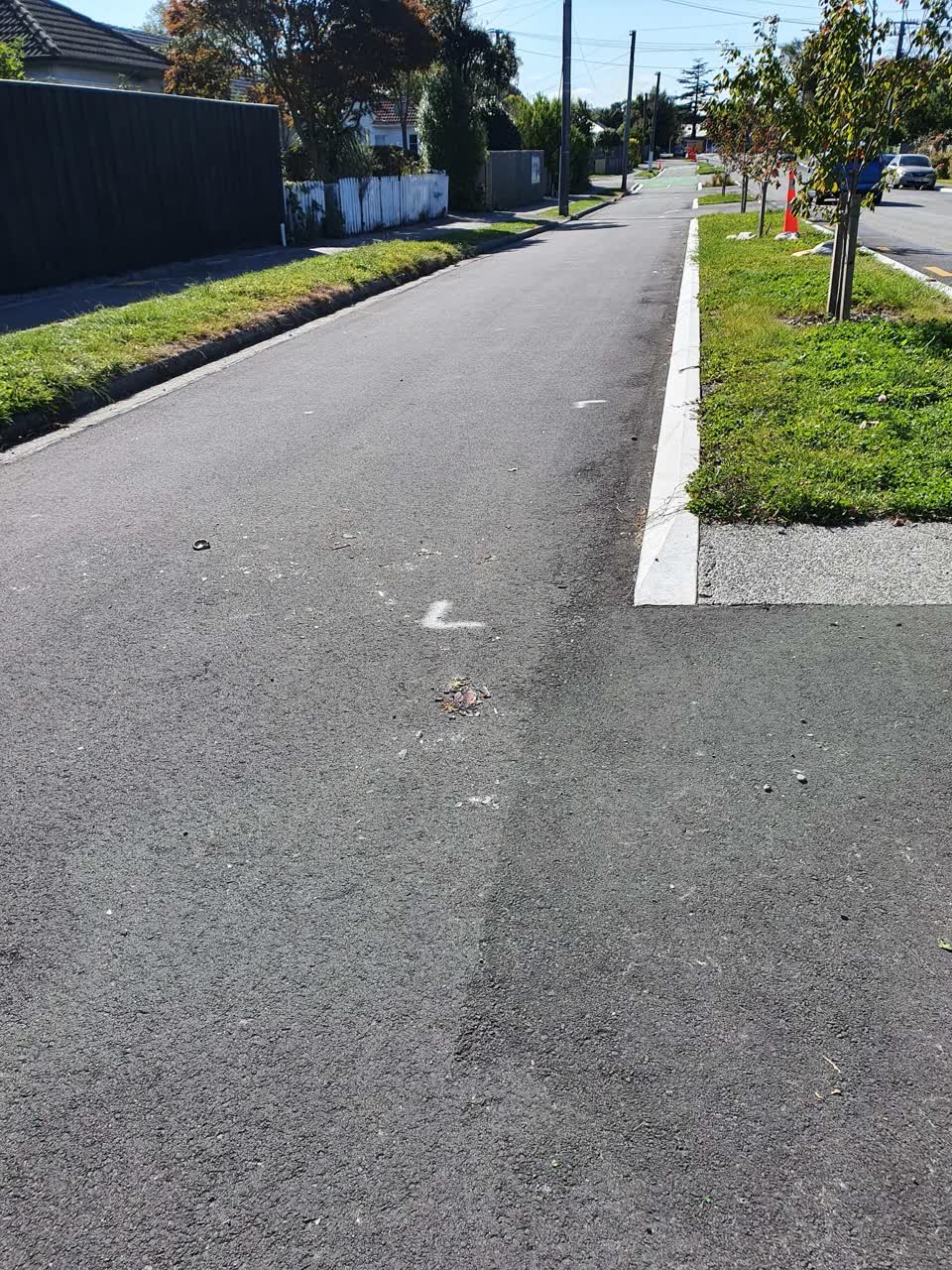 The photograph attached to this roading/streets report