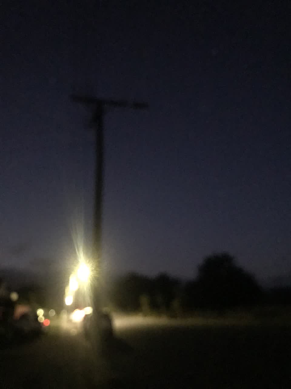The photograph attached to this street light outage report