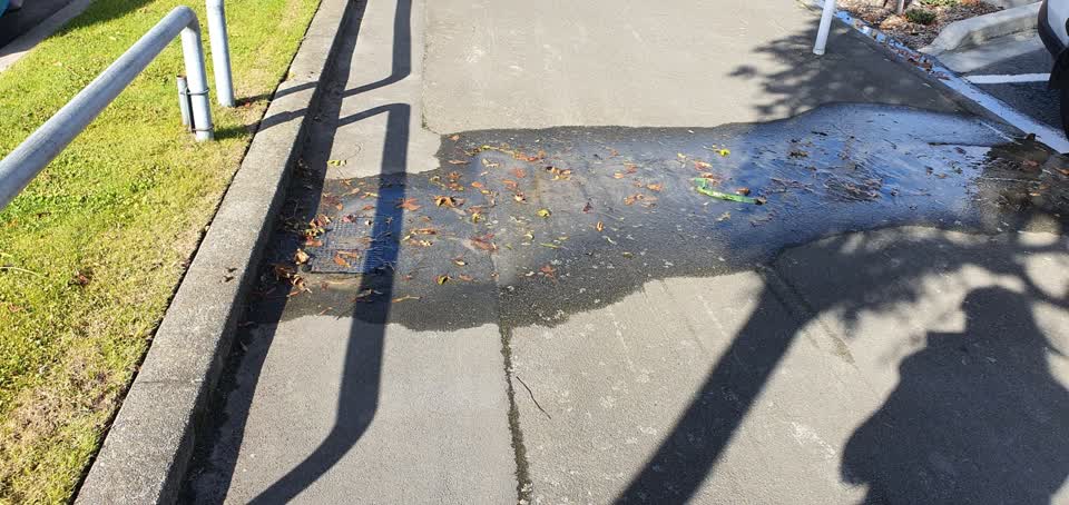 The photograph attached to this water leak report